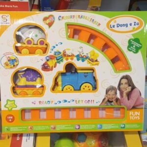 #1435# قطار ریل نارنجی مدل حیوانات (خرگوش و دایناسور) sheng chuan toys