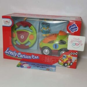 #۱۳۹۸# ماشین کنترلی نشکن مسابقه ای (طرح سبز رنگ) - lovely cartoon car - jiaming toys